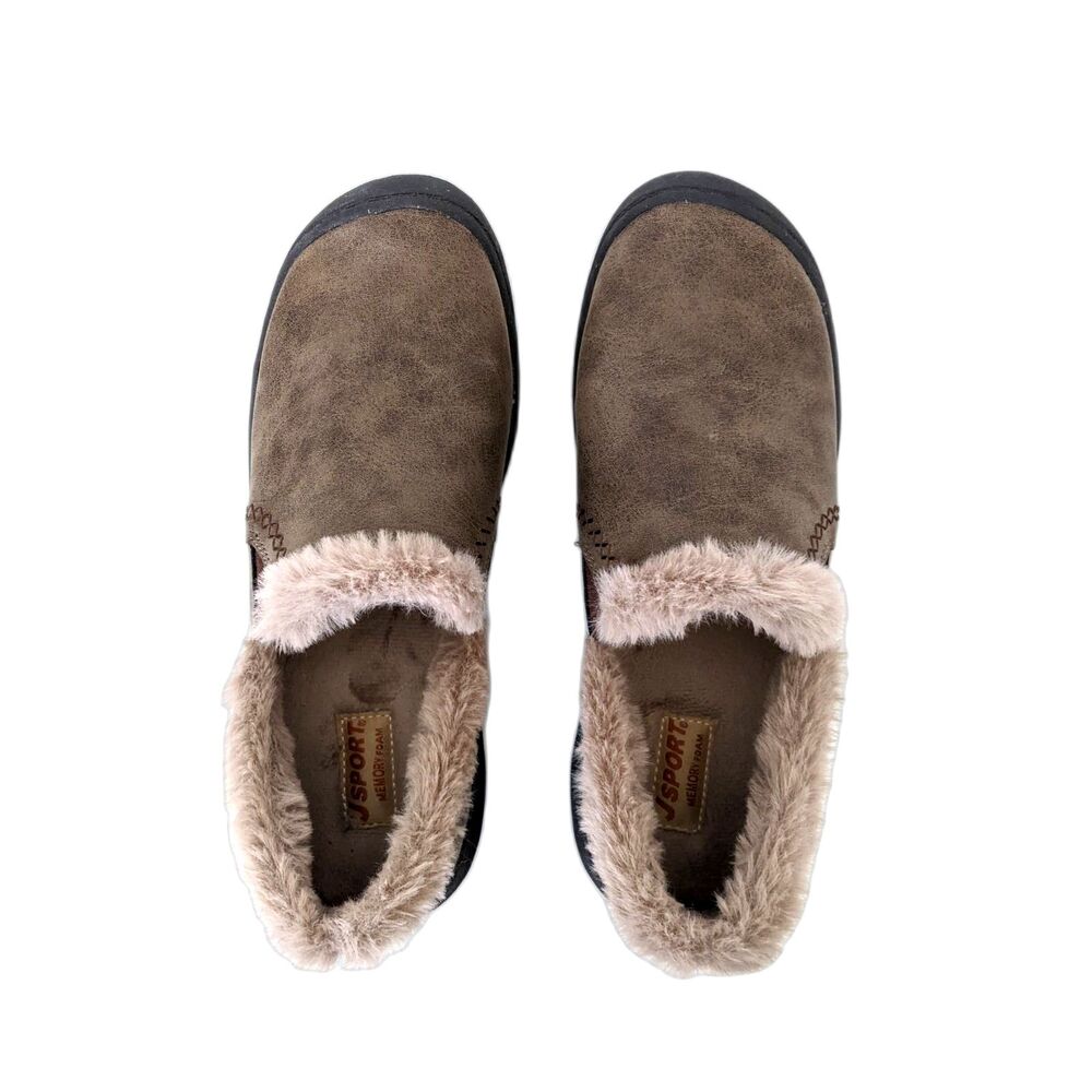 Women's JSport by Jambu Willa Brown Faux Fur Lined Casual Comfort Clog, 7.5 - Picture 3 of 8